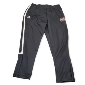 Adidas Aeroready Size Large Mississippi State Bulldogs Zip Leg Sweatpant GE2637